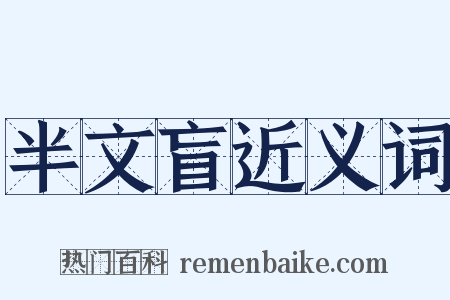 半文盲近义词是什么意思的图片